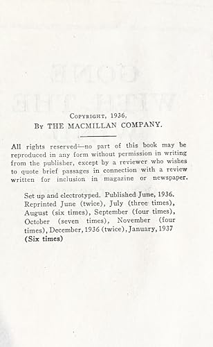 Rare Margaret Mitchell Gone With the Wind First... B09743G1Q3 Book Cover