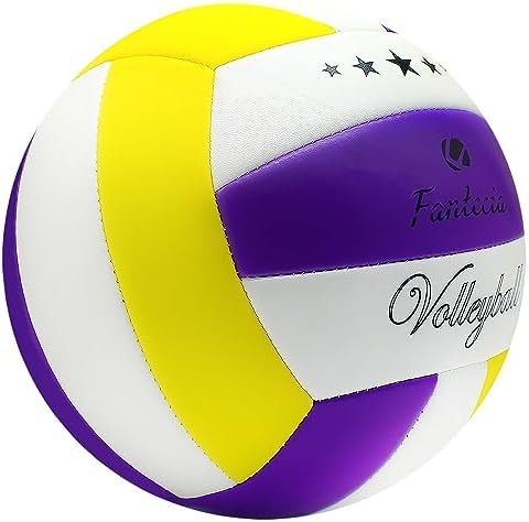 Fantecia Volleyball for Indoor Outdoor, Soft Touch Volleyball for Beach/Pool/Training, Official Size 5 Volleyball Ball
