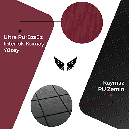GoLite Classic - Gaming Oyuncu Gamer Mouse Pad, Kaymaz Taban Büyük Boy Large Ofis Tipi Mouse Ped, Fare Altlığı, Düz Masa Koruyucu Klavye Altı Mousepad