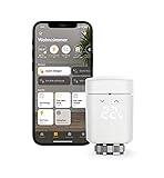 Eve Thermo (Apple Home) - Smartes Heizkörperthermostat, spart Heizkosten, Moderne Heizungssteuerung (App/Zeitpläne/Anwesenheit), einfach installiert, für gängige Heizkörperventile, Bluetooth/Thread