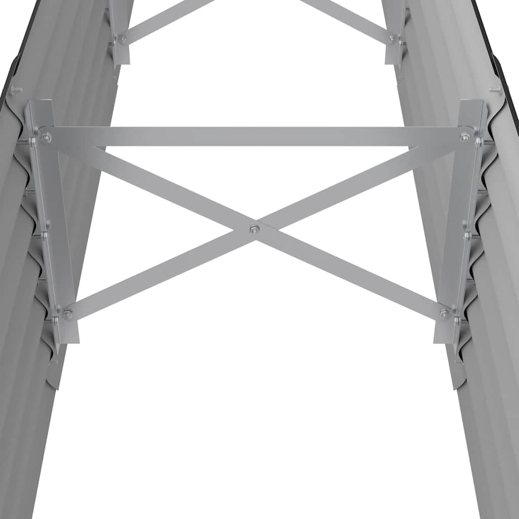 Hothingwell - Cama elevada, acero galvanizado, color gris | Resistente a la intemperie, Revestimiento termolacado, gran espacio para plantas, ideal para balcón o patio