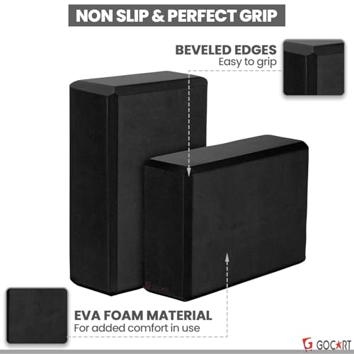 Image of GOCART WITH G LOGO Yoga Brick Fitness Brick Stretching Exercise Home Gym Sports Fitness Workout Pilates Brick