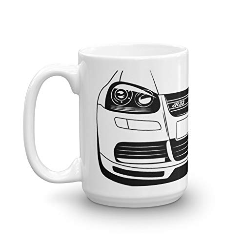 VW Golf R32 Mk5 Gang Shirts. 15 Oz Ceramic Glossy Mugs Gift For Coffee Lover. 15 Oz Fine Ceramic Mug With Flawless Glaze Finish