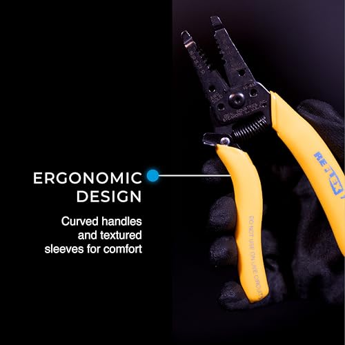 Image of IDEAL Electrical 45-655 Reflex Super T Stripper - 10-18 AWG Solid, 12-20 AWG Stranded, Yellow, Wire Stripper, Plier Nose, Slide Lock, Textured Grips