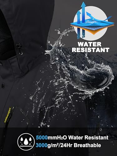 MAGCOMSEN Men's Lightweight Windbreaker Rain Jacket Raincoat with Detachable Hood for Hiking Fishing Activewear2