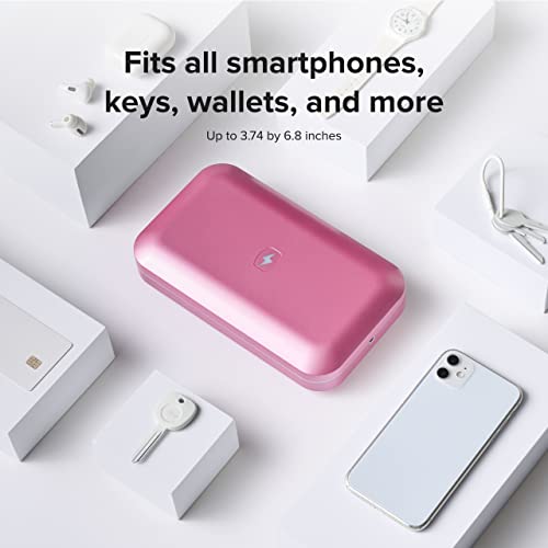 Image of PhoneSoap 3 UV Cell Phone Sanitizer and Dual Universal Cell Phone Charger | Patented and Clinically Proven UV Light Sanitizer | Cleans and Charges All Phones - Orchid