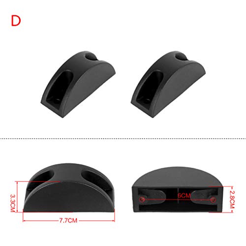 Image of 1Pair Replacement Plastic Stud Luggage Feet Pads for Luggage Bags Suitcase Stand Feet - L#, L# Black