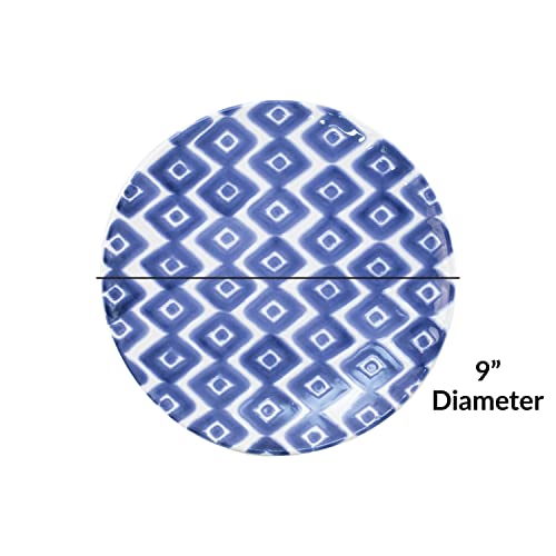 Vietri-Viva-Santorini-Assorted-Salad-Plates-Set-of-4-9-Earthenware-Dessert-Appetizer-Dish