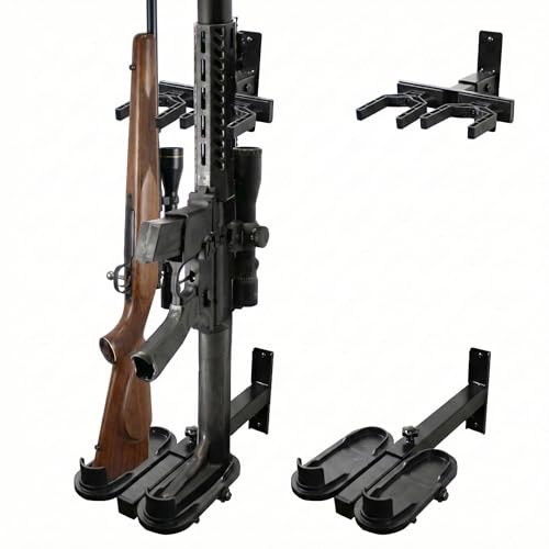 Adjustable Metal 1 or 2-Gun Wall Rack