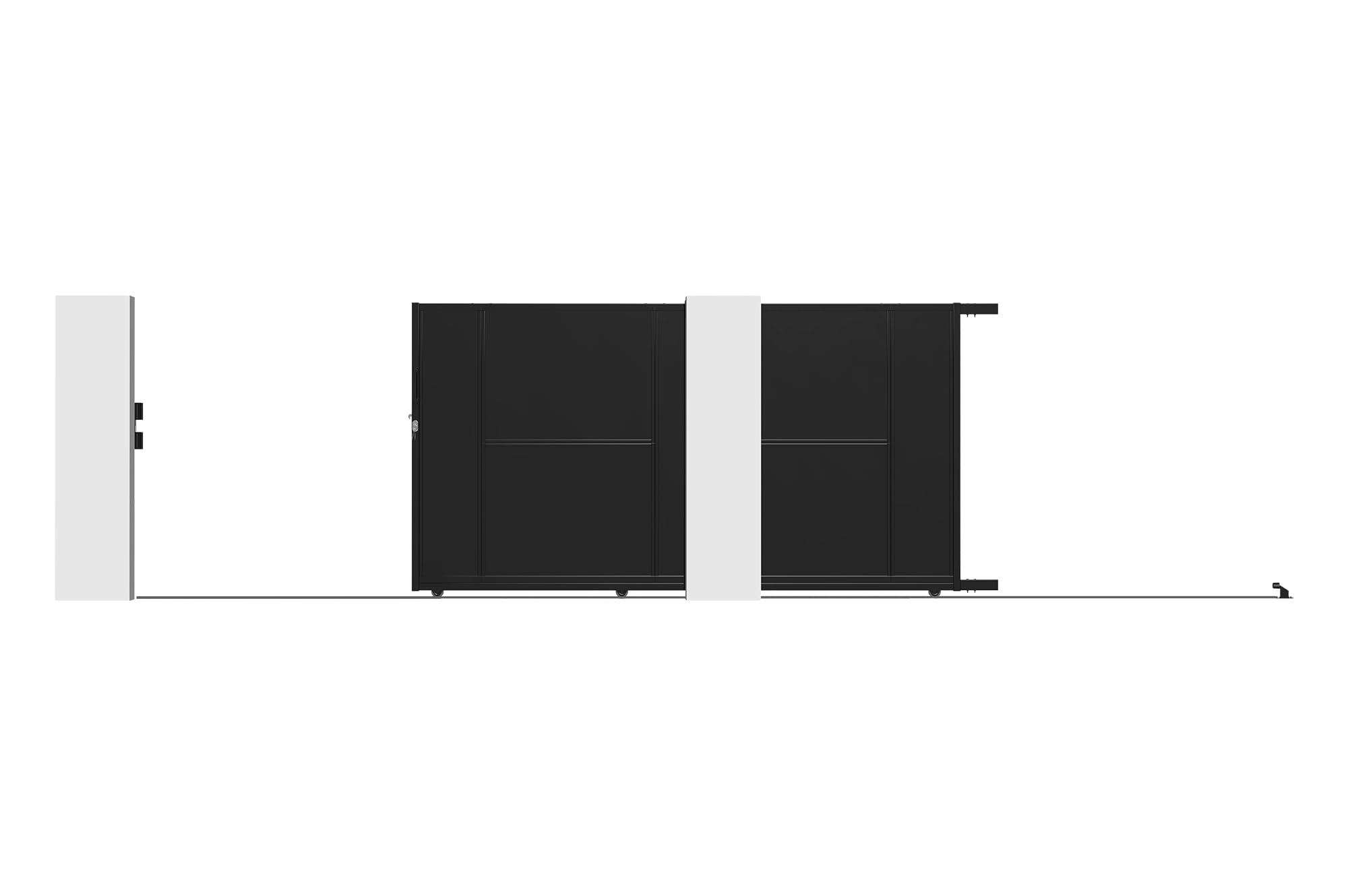Casanoov Cancello scorrevole in acciaio NALI 3m, altezza 160cm, nero
