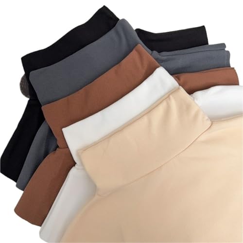 Alianm Fake Collar 3pcs Winter Warm Neck Protection Velvet Collars Solid Color Fake Collar for Women Men(Coffee)