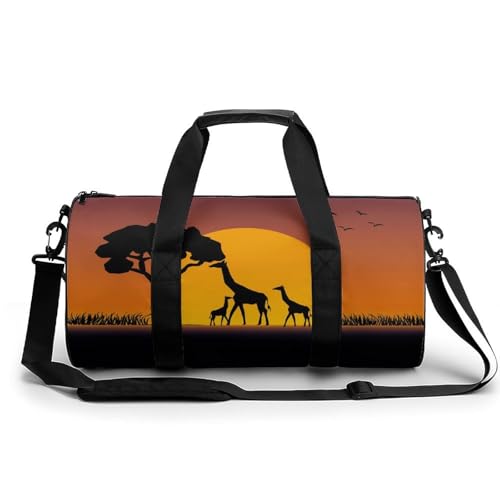 Sac de sport gym girafe crépusculaire travel duffel bag 45cm