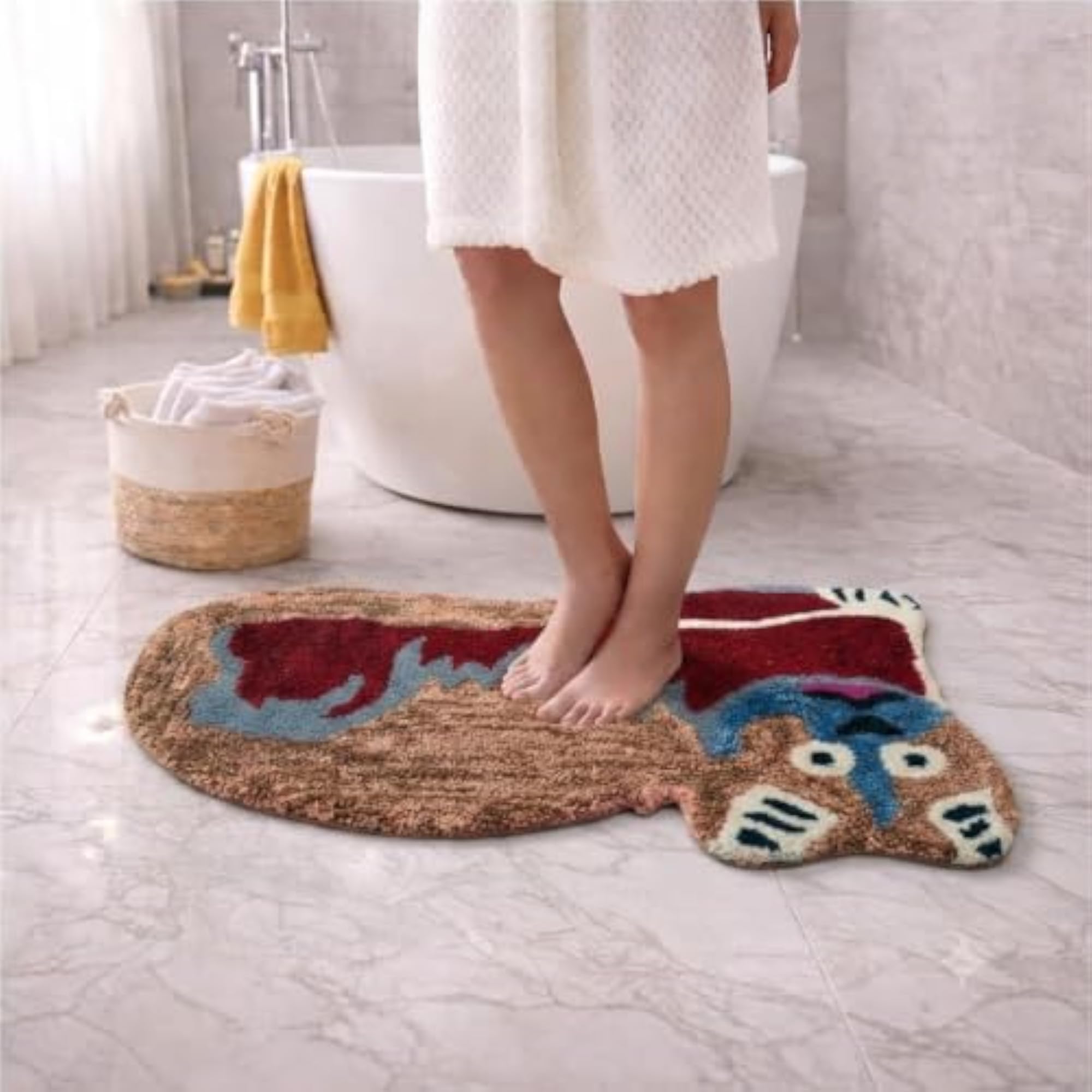 Handcrafted Woolen Heavy Duty Bath Rug