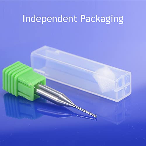 Hozly 1/16 Inch Cuting Diameter Spiral Up Cut Router Bit With 1/4 Inch Shank 2 Flute Plunge Cnc End Mill #TOP5