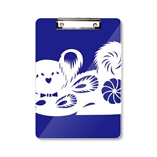 Porte-bloc A4 Année du chien avec motif zodiaque astrologique