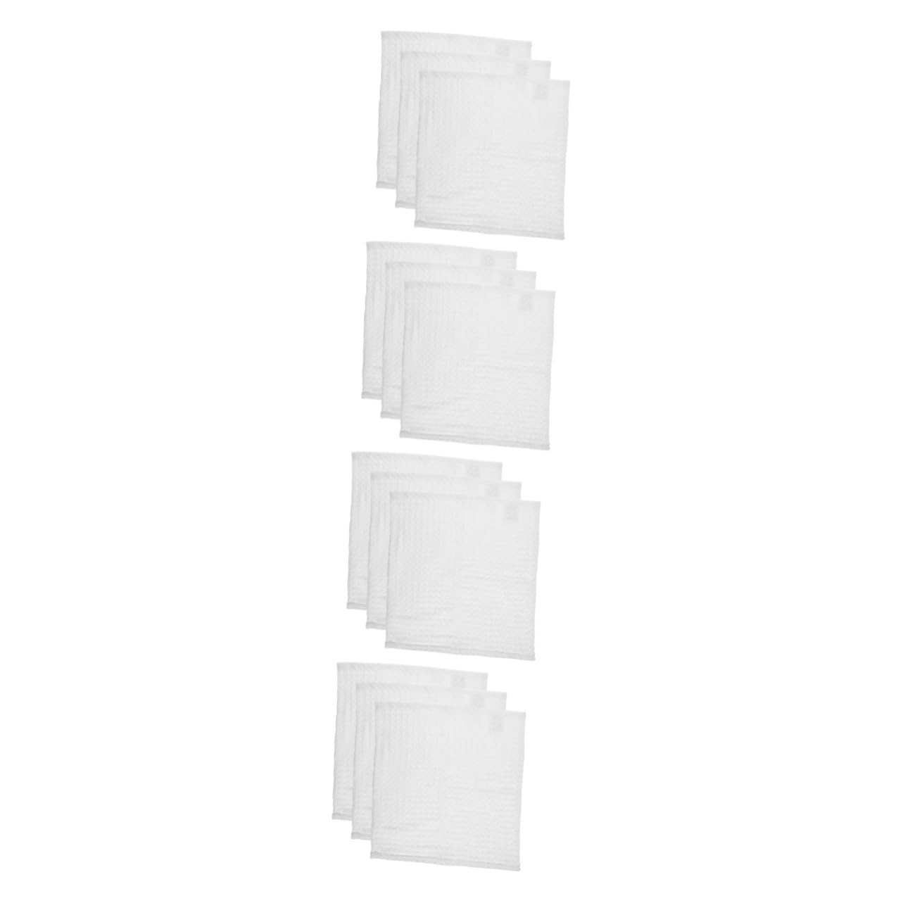 12piezas Toallas De Algodón Absorbentes para Rostro De Paños Faciales Cuadrados Desmaquillado y Limpieza Diaria