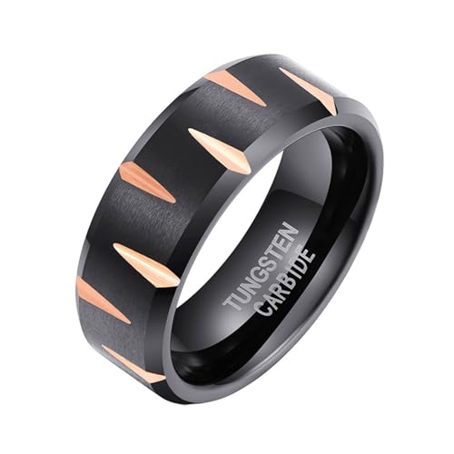 Anillos boda tungsteno punk de 8 mm mate para el uso diario de tu esposa