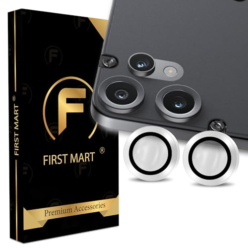 Image of FIRST MART Black Camera Ring Guard Protector for Nothing Phone CMF 2 Pro | Tempered Glass with Metal Alloy Rings, HD Clear, Scratch Resistant, Case-Friendly | Pack of 1