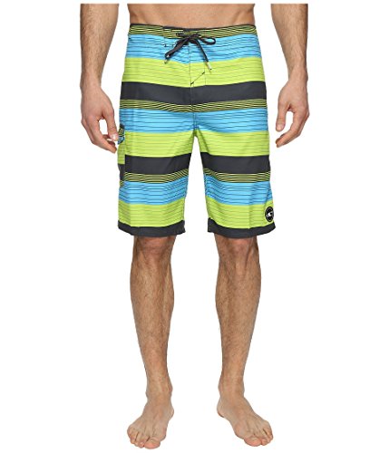 O'Neill Men's 21 Inch Outseam Ultrasuede Swim Boardshort, Turquoise Plaid, 30