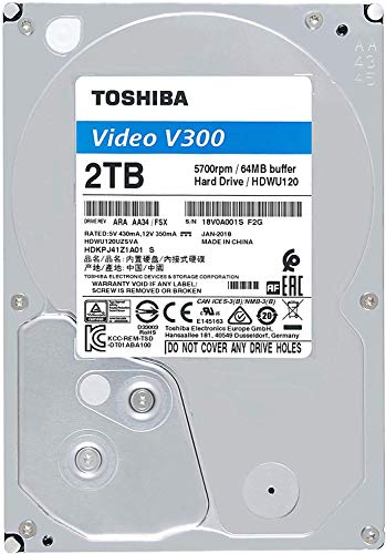 Image of Toshiba HDWU120UZSVA 2TB V300 3.5 inch Video Streaming Hard Drive
