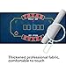 WaLiken 2-in- Tabletop Poker Felt 36x72 Texas Holdem Mat and Blackjack Mat Double-Sided Design Poker Felt Table Cover Rectangle-Red (Blue)
