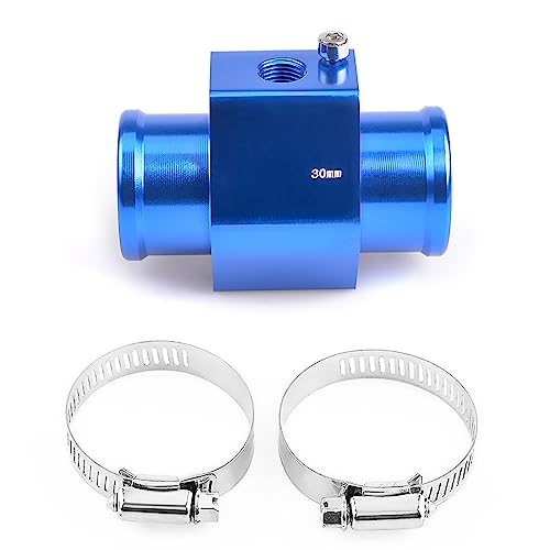Aluminum Water Temp Joint Pipe, Blue, 30mm