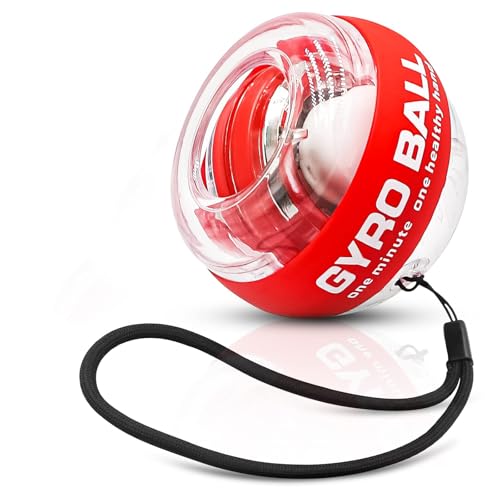 Pelota de Entrenamiento de muñeca, fortalecedor de muñeca giroscópico, ejercitador de antebrazo, Bola giroscópica para Fortalecer Brazos, Dedos, Huesos de y músculos(NO LED)
