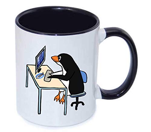 Druckerlebnis24 Tasse - Linux Tux Administrator Tier - Kaffee-Tasse 330ml - Unisize aus Keramik - Tee Cover