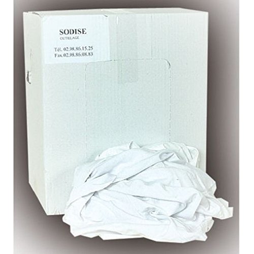Chiffon essuyage blanc en carton de 10kg