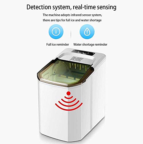 Fabricadora de hielo portátil eléctrica 10Kg/24H acero inoxidable miniatura 6