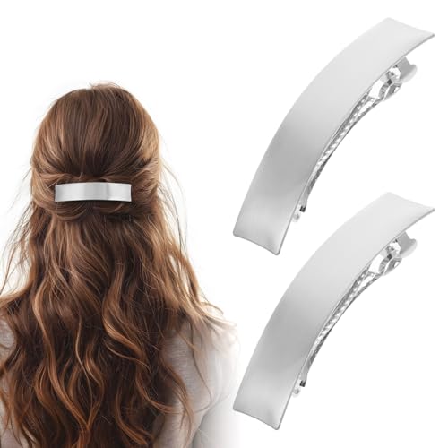 2 Stück Haarspange Silber Haarspangen Glitzer Hochzeit Kristall
