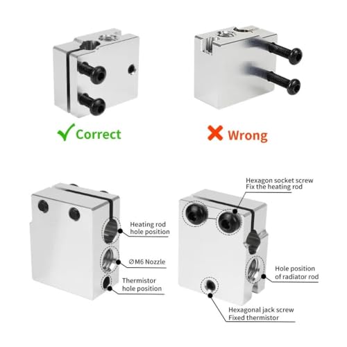 Bloque calefactor de aluminio Volcano 30*45 para hotend de impresora 3D 2
