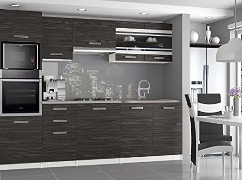 LEXHAM  Cucina Completa Modulare Lineare L 240cm 7 pz  Piano di lavoro INCLUSO  Set mobile cucina componibile