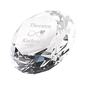 polar-effekt Dekostein Diamant aus Glas – ideales Hochzeitsgeschenk für Brautpaare – funkelnder Diamant – hochwertiges…
