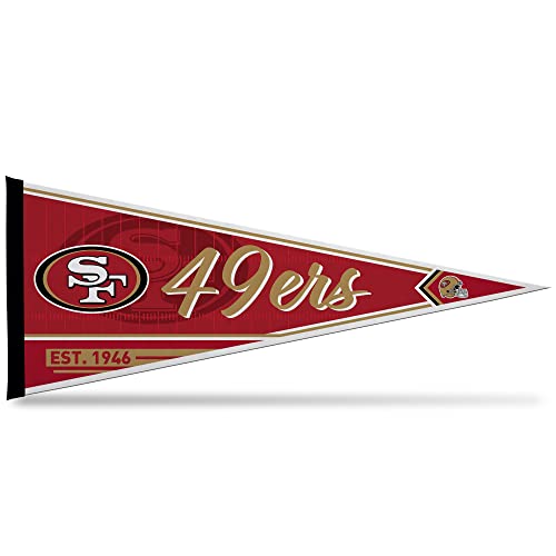 Rico Industries NFL Football San Francisco 49ers Classic 12 x 30 Felt Wall Dcor Pennant - Great for Home/Bed Room/Man Cave Dcor