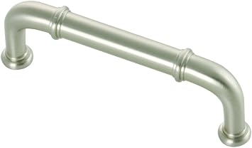 Hickory Hardware 1 Pack Solid Core Kitchen Cabinet Pulls, Luxury Cabinet Handles, Hardware for Doors & Dresser Drawers, 3 Inch Hole Center, Stainless Steel, Cottage Collection