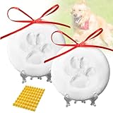 CALPALMY DIY Pet Pawprint Keepsake Kit &ndash; Air Dry Clay Paw Print Ornament Set for Dogs & Cats,...