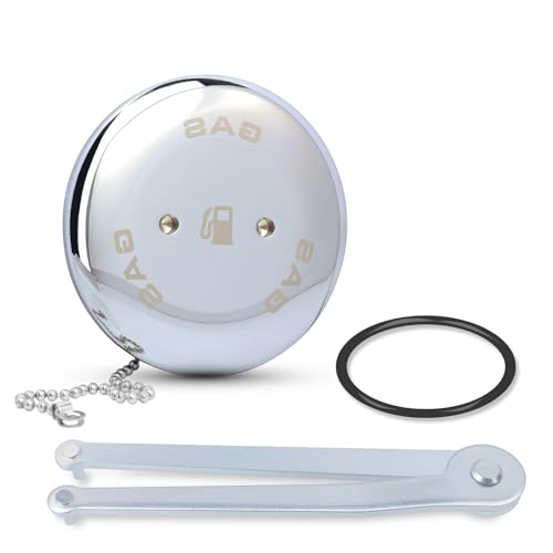 0540DPG99A Marine Fuel Tank Cap for Perko 1-1/2 Vented Gas Deck Fill Includes Wrench O-Ring & Chain