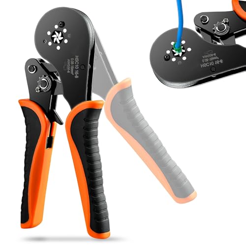 Idota Pince à sertir 0,08-16 mm² - Pince à sertir hexagonale - Pince à sertir pour connecteurs à sertir isolés et non isolés