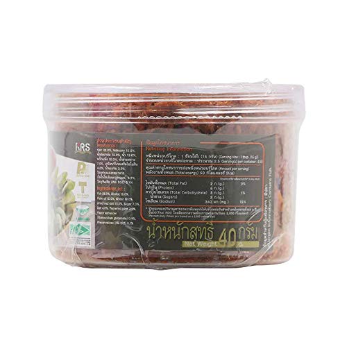 J-Lek Brand, Thai Chili Catfish Paste(Pla Duk Foo Chili Paste) 40G X 3 Packs #TOP1