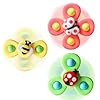 ALASOU 3PCS Suction Cup Spinner Toys for 1 Year Old Boy Girl|Spinning Top Baby Toys 12 18 Months|1 2 Year Old Boy Birthday Gift|Baby Bath Toys for Kids Ages 1-3|Sensory Toys for Toddlers 1-3