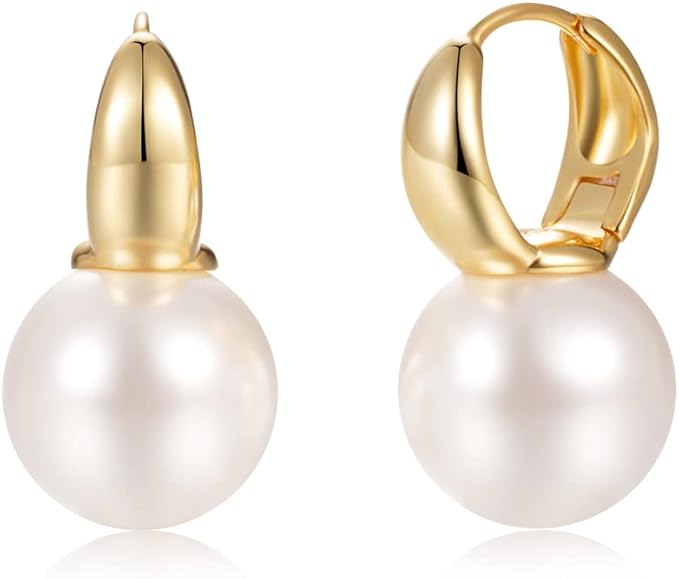 Amazon Kuka Jewel ピアスフープ ピアス パール 一粒 12mm シルバー925純銀製 ゴールド 金属アレルギー レディース 中折れ キャッチレス 大きい 真珠イヤリング 開閉式 ぷっくり おしゃれ 人気 結婚式 冠婚葬祭 カジュアル 上品 贈り物 ゴールド ピアス 通販