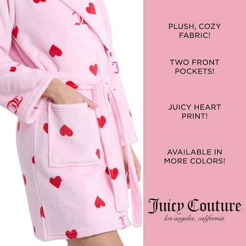 Image of Juicy Couture Women's Super Soft Luxe Plush Shawl Collar Robe