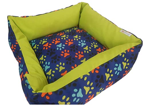 Cama Caminha Pet Média Lavável C/Zíper 60 x 50 cm M Cachorro/Gato (Patinhas Azul)