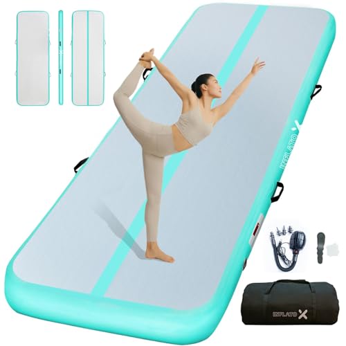 InflatoX Inflatable Air Gymnastics Mat Training mat Thick tumbling mat with Electric Pump for...