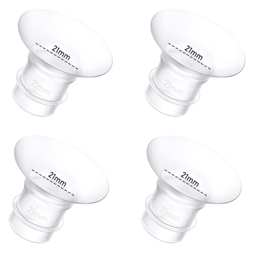 4Pcs Breast Pump Flange Insert 21mm Compatible with Momcozy/Spectra/Medela/eufy/Elvie/Lansinoh/Paruu P10 Breast Pump Fit for Momcozy M5/M9/M6/V2 Pro/V2 pro/S12 Pro/eufy E10 S1 S1 Pro 24mm Flange