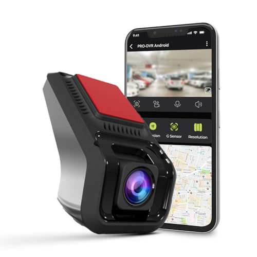 Image of PRONOD 2K Dash Cam for Car | Dashcam for Car with Mic- Full HD Resolution, Night Vision, WiFi App Control, G-Sensor, 24H Parking Mode, Loop Recording,- Supports 128GB, Free Hardware Kit (DVR Android)