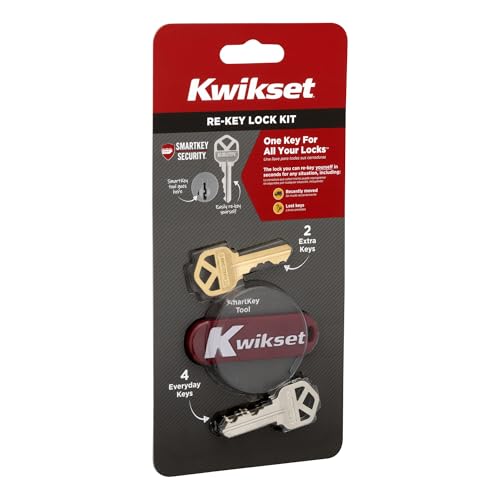 Kwikset SmartKey Re-Key Kit for Kwikset SmartKey Locks Only, DIY Rekey Tool Set, Easy Key Reset, Not Compatible with Non-SmartKey Locks