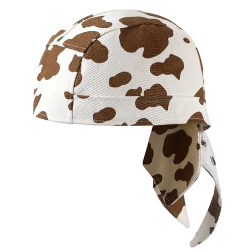 Funnysoft 1 Pcs Cow Biker Cap for Women, Cycling Cap