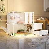 GHHDPDMJ Recinto per Gattini da Interno, recinto per Conigli, recinto per Gattini Fai da Te, recinto Portatile in Filo Metallico con Porta, Trasparente e Facile da osservare, dinamiche degli Animali
